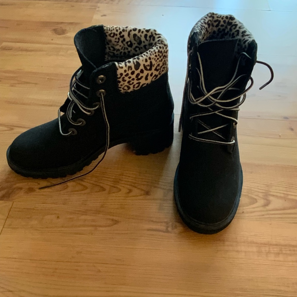 Timberland | Leopard Print Heeled Boots | Animal Print
